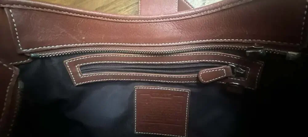 Coach Vintage Brown Leather Buckle Hobo Shoulder Bag 7583
